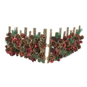 NATALUNA STECCATO DI LEGNO PER DECORO DI NATALE CM. 50x30 NATALUNA STECCATO DI LEGNO PER DECORO DI NATALE CM. 50x30