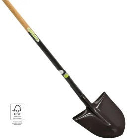 VERDEMAX BADILE IN ACCIAIO TEMPERATO CON MANICO IN LEGNO cm. 28x29
