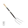 VERDEMAX FORCA 3 DENTI IN ACCIAIO TEMPERATO VERNICIATO CON MANICO IN LEGNO CM. 140