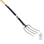 VERDEMAX FORCA 4 DENTI IN ACCIAIO TEMPERATO VERNICIATO CON MANICO IN LEGNO CM. 140