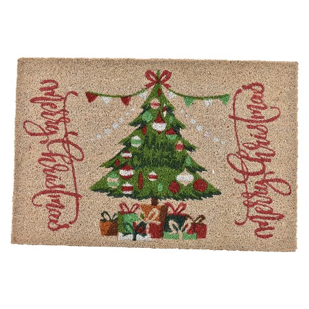 NATALINA ZERBINO DI NATALE COLORE ROSSO&BEIGE CM. 40x60x1,5