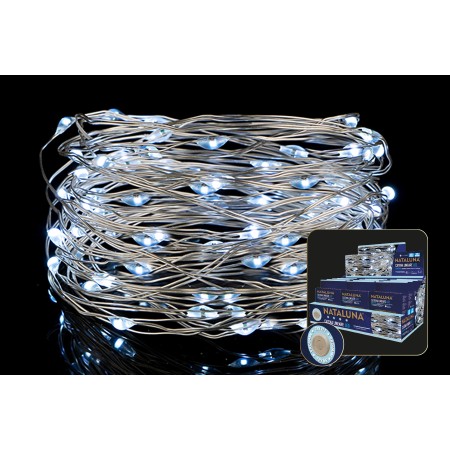 NATALUNA 180 MICROLED LUCE BIANCO A BATTERIA MT. 18