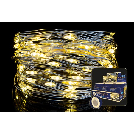 NATALUNA 180 MICROLED LUCE CALDA A BATTERIA MT. 18