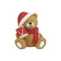 NATALUNA CANDELA DI NATALE A FORMA ORSO CON CAPPELLO CM. 12,5h.