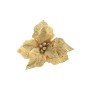 NATALUNA FIORE DI NATALE CON CLIP DI COLORE PANNA/ORO
