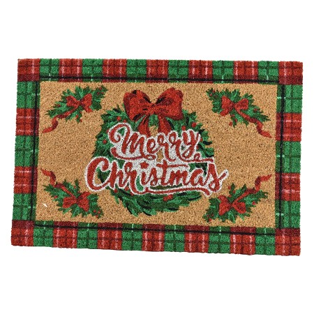 NATALUNA ZERBINO DI NATALE DI COLORE ROSSO&BEIGE CM. 40x60x1,5