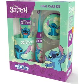 MR WHITE SET STITCH SPAZZOLINO ELETTRICO DA DENTI CON DENTIFRICIO 75ML  BICCHIERE E PORTAMONETE