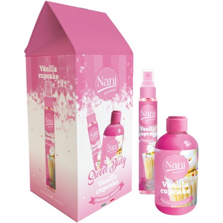 NANI' CONFEZIONE BAGNODOCCIA 300ML E ACQUA PROFUMATA 75ML VANILLA CUPCAKE