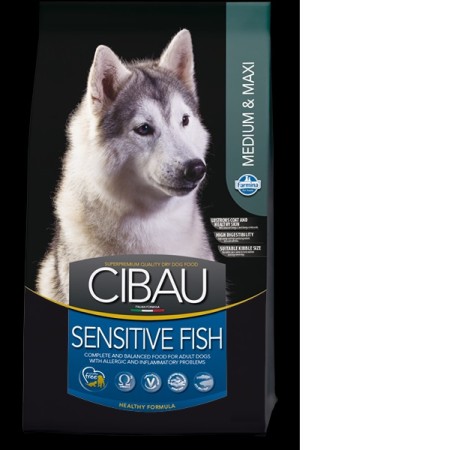 FARMINA CIBAU SENSITIVE MEDIUM/MAXI CROCCANTINI PER CANI PESCE KG. 12