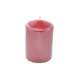 NATALUNA CANDELA NATALIZIA PILLAR COLORE ROSSO LACCATO CM. 10x15h.