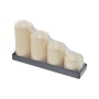 NATALUNA SET 4 CANDELE NATALIZIE PILLAR COLORE PANNA DIAM. CM. 5-6-8-10x12h.