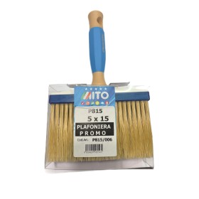 MITO PENNELLESSA PLAFONIERA IN SETOLA BIONDA A MAZZETTI CON MANICO LEGNO E GOMMA P815 GR. 5x15