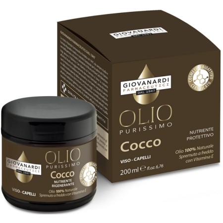 IOVANARDI FARMACEUTICI OLIO PURISSIMO COCCO NUTRIENTE PROTETTIVO VISO e CAPELLI 200 ML