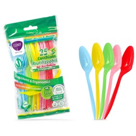 CLENDY POSATE ARCOBALENO CUCCHIAINI 25PZRIUT.