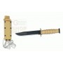 CROSSNAR KNIFE FIXED BLADE WITH FOFERO IN ABS COLOR DESERT CM.