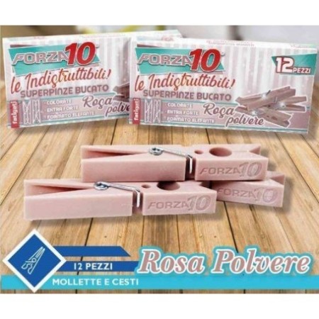 FATIGATI MOLLETTE 12PZ ROSA POLVERE FORZA10