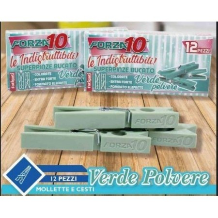 FATIGATI MOLLETTE 12PZ VERDE POLV.FORZA10