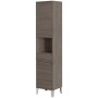 FERIDRAS COLONNA BAGNO PORTASCIUGAMANI IN NOBILIATO MELAMENICO ROVERE SCURO LINEA MONDO 2.0 CM. 40x35x183h.