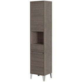 FERIDRAS COLONNA BAGNO PORTASCIUGAMANI IN NOBILIATO MELAMENICO ROVERE SCURO LINEA MONDO 2.0 CM. 40x35x183h.