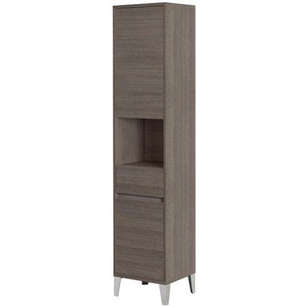 FERIDRAS COLONNA BAGNO PORTASCIUGAMANI IN NOBILIATO MELAMENICO ROVERE SCURO LINEA MONDO 2.0 CM. 40x35x183h.