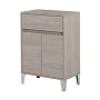 FERIDRAS MOBILE BASE DOPPIA IN NOBILIATO MELANICO ROVERE CHIARO LINEA MONDO 2.0 CM. 60x32x85h.
