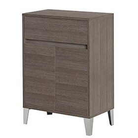 FERIDRAS MOBILE BASE DOPPIA IN NOBILIATO MELANICO ROVERE SCURO LINEA MONDO 2.0 CM. 60x32x85h.