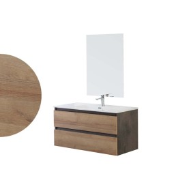 FERIDRAS MOBILE SOSPESO CON LAVABO cm. 100 IN CERAMICA E SPECCHIO ROVER BORDEAU LINEA REVITAL