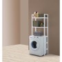 FERIDRAS SCAFFALE SOPRALAVATRICE BIANCO LINEA WOODY A 2 RIPIANI POLIPROILENE CM. 34x69x184h.