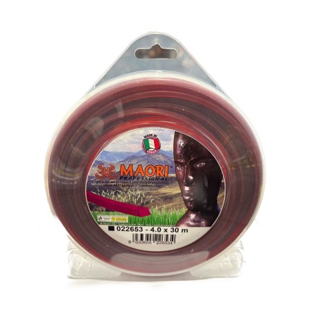Filo per decespugliatori MAORI Quadro diametro mm. 4 lunghezza mt. 30