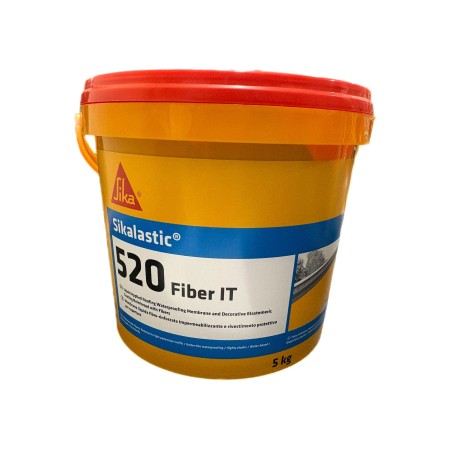 Sika lastic-520 Fiber IT guaina liquida grigia fibrorinforzata impermealizzante e rivestimento kg. 5