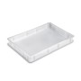 CONTENITORE CASSETTA SERVICE BIANCA CHIUSA SOVRAPPONIBILE PER CUCINA PIZZA PROFESSIONALE cm. 60x40x7h.