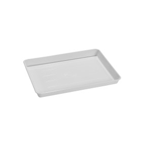 Piatto Vassoio Espositore Salumiere rettangolare in plastica bianca cm. 72x29
