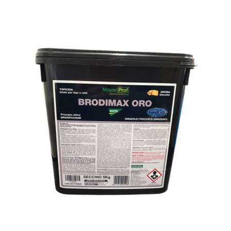 BRODIMAX ORO TOPICIDA FIOCCATO SPEZZATO GIRASOLE AROMA BISCOTTO KG. 5
