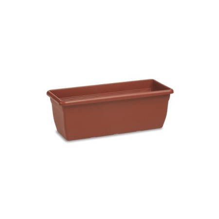 STEFANPLAST BALCONETTA VASO RETTANGOLARE IN PLASTICA MEDITERRANEO TERRACOTTA cm. 50x20x16h.