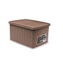 STEFANPLAST SCATOLA RETTAGOLARE CHIUSA IN PLASTICA ELEGANTE M TORTORA cm. cm 39x29x21h.