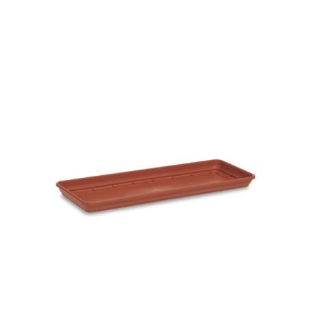 STEFANPLAST SOTTOVASO RETTANGOLARE IN PLASTICA MEDITERRANEO TERRACOTTA cm. 40x17x3h.
