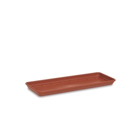 STEFANPLAST SOTTOVASO RETTANGOLARE IN PLASTICA MEDITERRANEO TERRACOTTA cm. 50x17x3h.