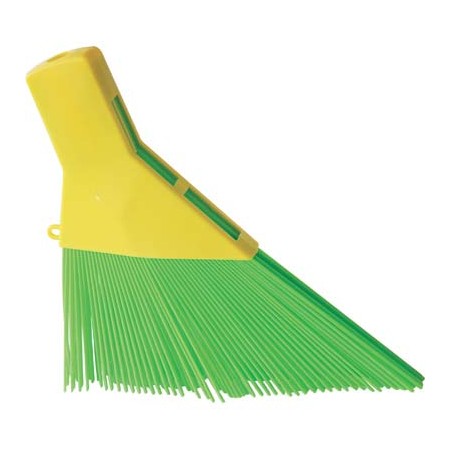SCOPA IN POLIPROPILENE SENZA MANICO FILI VERDI ATTACCO CONICO  DIAM. 23 MM.