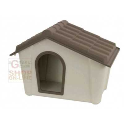 KENNEL FOR DOGS IN RESIN COLOR BEIGE TAUPE CM. 79 X 59.2 X 60.8