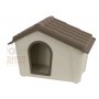 KENNEL FOR DOGS IN RESIN COLOR BEIGE TAUPE CM. 79 X 59.2 X 60.8