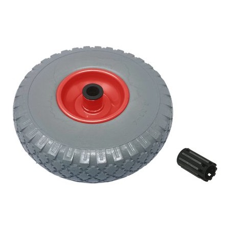 RUOTA ANTIFORO PER BRAVETTA MOZZO CENTRATO WORKIT 3.00x4 POLL. MOZZO MM. 75 FORO MM. 20