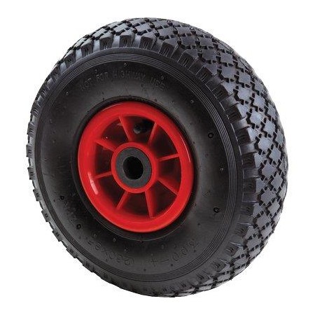 RUOTA PNEUMATICA PER CARRELLI MOZZO CENTRATO WORKIT 3.00x4" DISCO PLT MOZZO MM. 75 F.MM 20