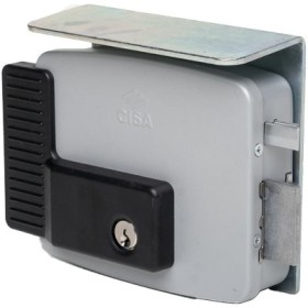 SERRATURA METALLO APPLICARE ELETTRICA 11721N CISA ZINCATA CON TONDO FISSO SCROCCO TETT E. MM 50/80 DX