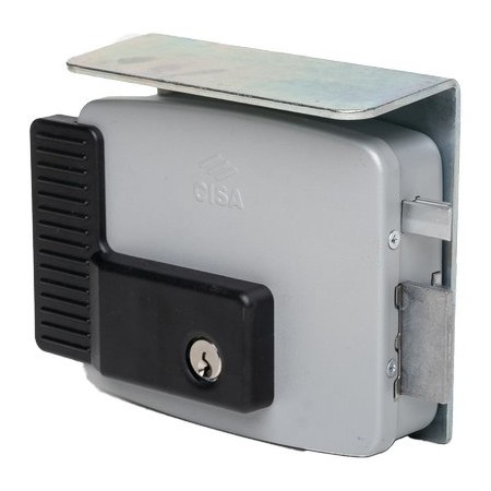 SERRATURA METALLO APPLICARE ELETTRICA 11721N CISA ZINCATA CON TONDO FISSO SCROCCO TETT E. MM 50/80 DX