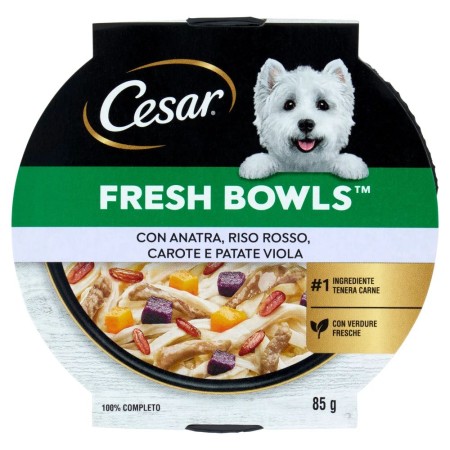 CESAR CANE 85GR FRESH BOWLS ANATRA RISO VERD.