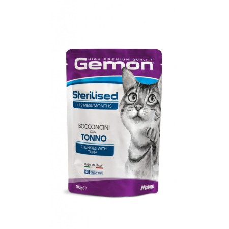 GEMON BUSTE GATTO STERILIZZATO TONNO GR 100