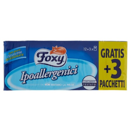 FOXY FAZZOLETTI IPOALLERGENICO 12+3PZ