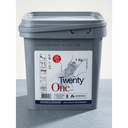 NEWPHARM TWENTY 1 ONE WP INSETTICIDA POLVERE BAGNABILE CONTRO LE MOSCHE A BASE DI Azamethiphos KG. 1