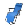 SEDIA SDRAIO METALLO BLU C/ CUSCINO