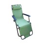 SEDIA SDRAIO METALLO VERDE C/ CUSCINO